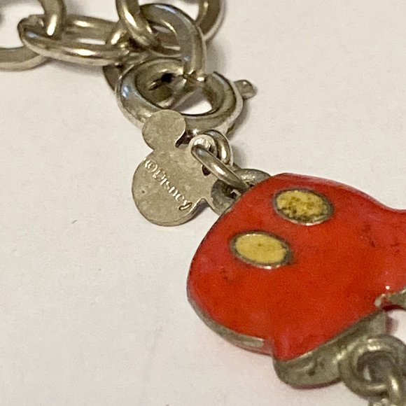 Disney Mickey Mouse Pants Starter Charm Bracelet High IntenCity 7.5" Enamel - Picture 4 of 8